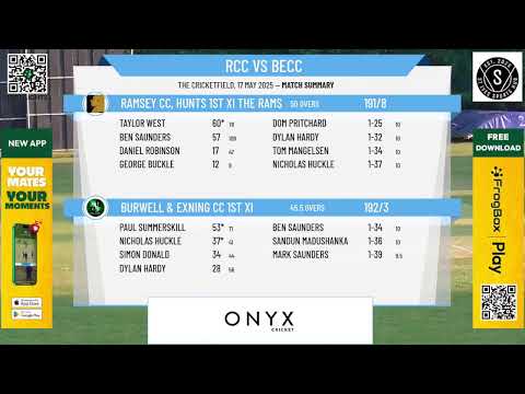 Ramsey CC, Hunts 1st XI The Rams v Burwell & Exning CC 1st XI