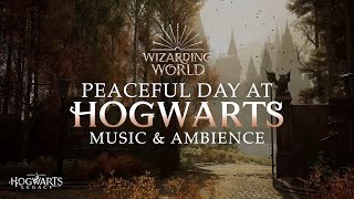 Peaceful Day at Hogwarts |  Harry Potter Music & Ambience, Full Day/Night Cycle, Hogwarts Legacy