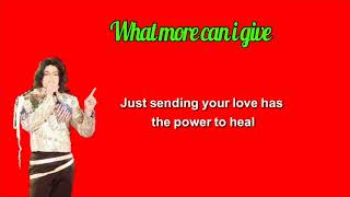 Michael Jackson - what more can i give English lyric