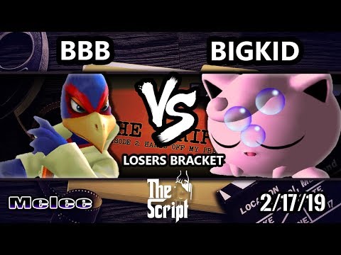 The Script 2 SSBM - BBB (Falco)  Vs. BIGKID (Jigglypuff) - Smash Melee Losers Bracket