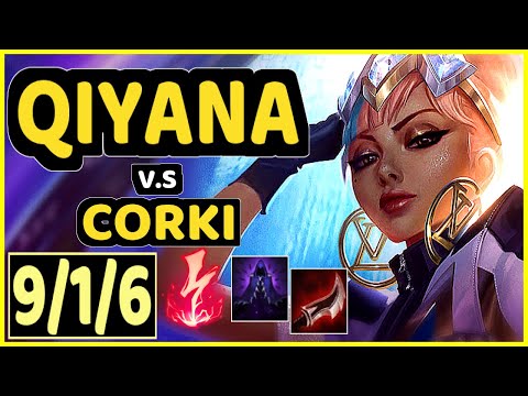 DIPLEX (QIYANA) vs CORKI - 9/1/6 KDA MID CHALLENGER GAMEPLAY - EUW