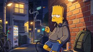 Lofi Alley Night 🌙 Peaceful Music Under Amber Glow