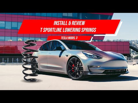 Improve the Look & Performance of Tesla Model 3, Review and Step-by-Step install of Lowering Springs