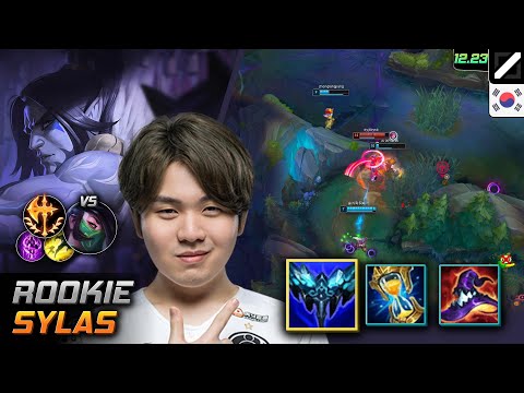 Rookie Mid Sylas Build Everfrost Conqueror - Rookie Sylas Match Highlight - LOL KR 12.23