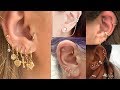 latest multiple earrings for women in gold||upper ear earrings/Cartilage Earrings