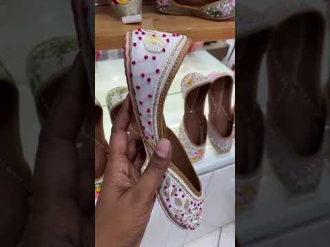 Fabric embroidered new punjabi jutti for women, occasion: fe...