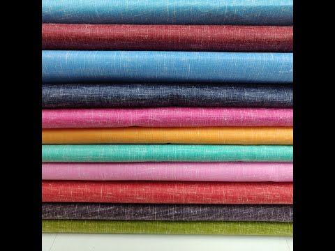 Linen cotton plain citra fabric, plain/solids, multicolor