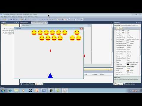 Visual Basic Express 2010 Tutorial 32 EZInvaders Part 1 Simple Video Game Programming