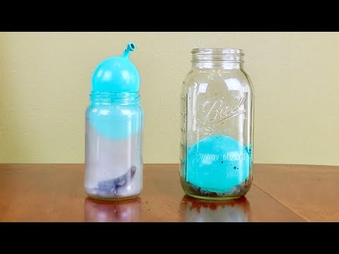 Water Balloon Inside a Glass Jar - Air Pressure Experiment