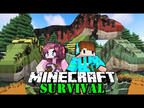 Insane Luck: Triple T-Rex Capture! Minecraft Survival!