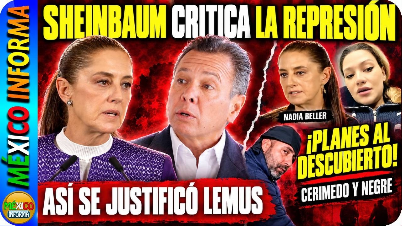 SHEINBAUM CONDENA LA REPRESIÓN. LEMUS SALIÓ A DECIR ESTO TRAS LAS CRÍTICAS DE LA GENTE. ¡INCREÍBLE!