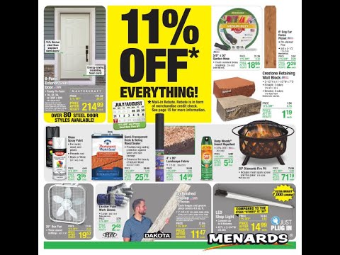 Menards 11% OFF Everything! 07.27.2022-08.07.2022-Week 24 Ad Flyer Mail-In After Rebate, Deals Sale