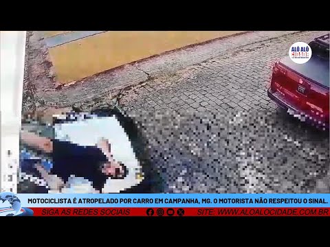 Motociclista é atropelado por carro em Campanha, MG