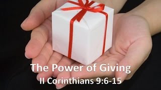 preview picture of video 'The Power of Giving - Richmond Church of Christ, Richmond KY'