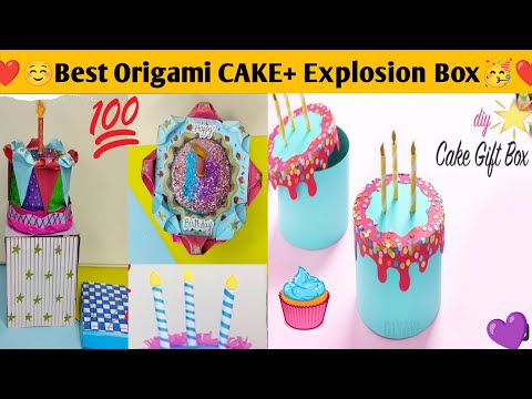 How to make💥Explosion Cake Box⭐Origami Best CAKE😱Paper DIY🎁|Last minute Gift Ideas😍Best out of Waste
