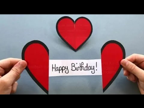 Carte d'anniversaire sous forme d'un cœur- ❤ بطاقة عيد الميلاد - birthday card ❤