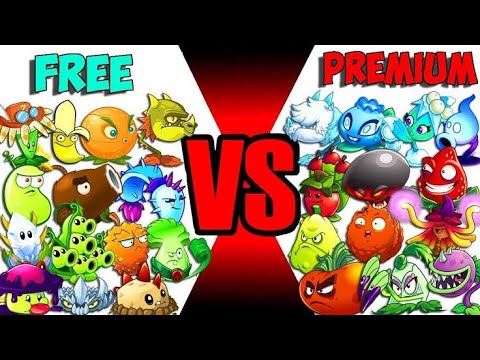 Team Free Plants Vs Team Premium Plants 🔥 | Plants Vs Zombies 2 🌼 | Pvz 2 🌸 | ♥️💜🧡❤️