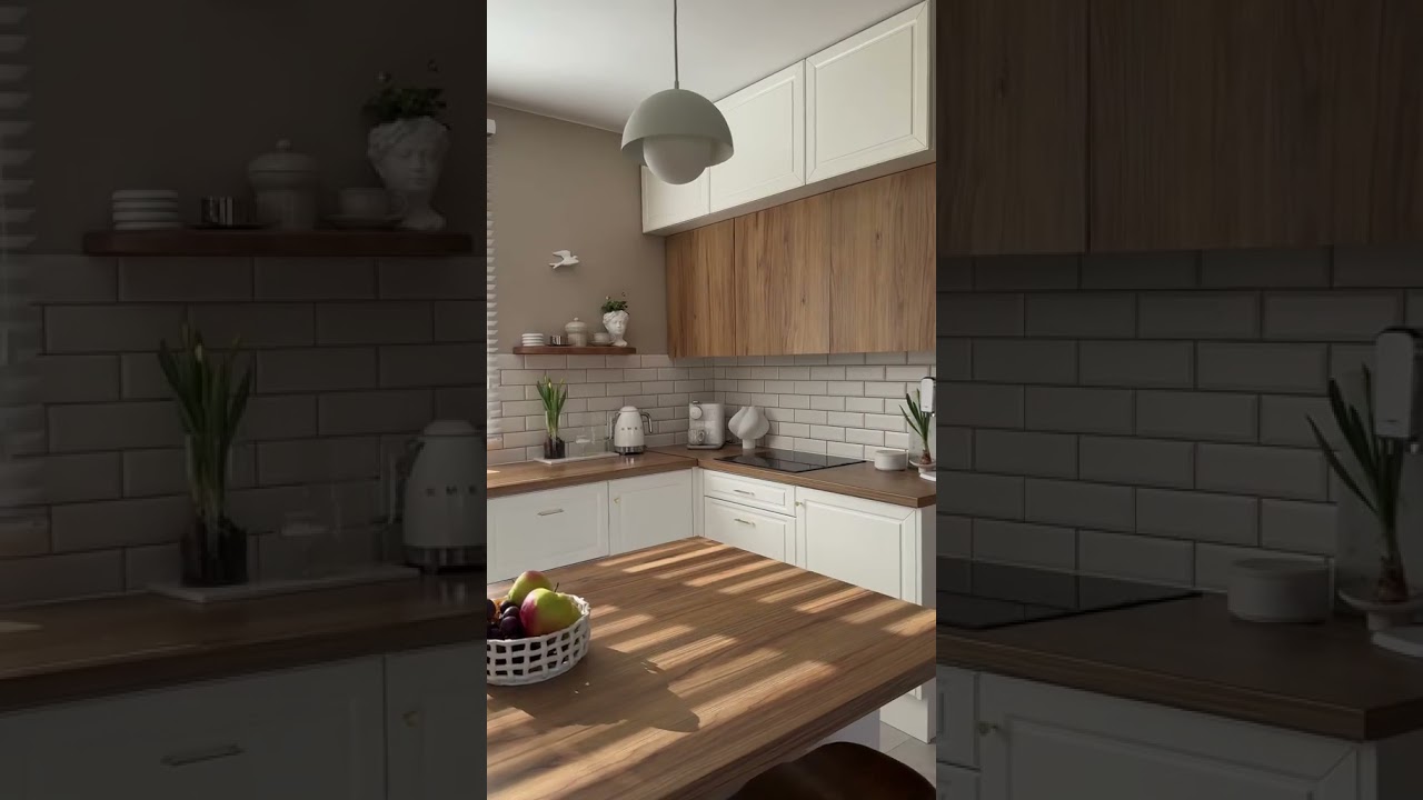 Stunning White & Wood Kitchen ✨ | Elegant Kitchen Inspiration! #kitchentips #home #homedecor