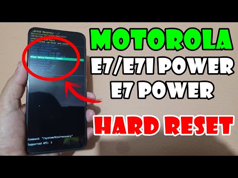 Motorola E7 / E7i Power / E7 Power Hard Reset (Factory Format RECOVERY) (Type: MC392) Fast