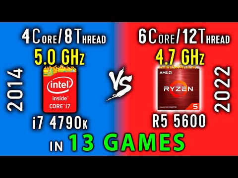i7 4790k vs Ryzen 5 5600 OC Test in 13 Games | R5 5600x vs i7 4770k OC - Definitive Edition