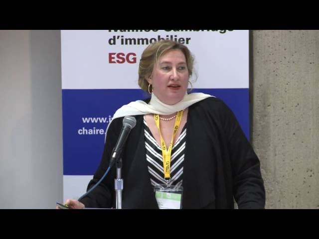 Acfas 2016: Colloque 497 en immobilier – Lina Cantin, Chaire Ivanhoé Cambridge d&rsquo;immobilier