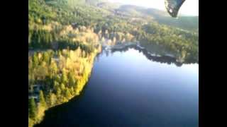 preview picture of video 'Flycam on Radian. Nøklevann Sunny day 002 a rc plane in the forest'