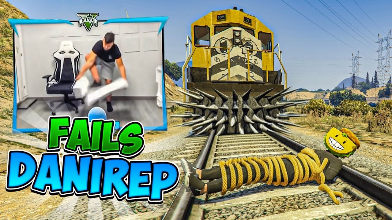 Los FAILS MAS GRACIOSOS de DANIREP en GTA 5 Online! ME ATROPELLAN!!