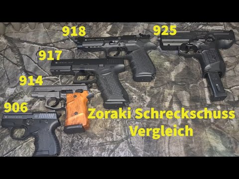 All Zoraki blank firing pistols in comparison: 906 914 917 918 925 Difference