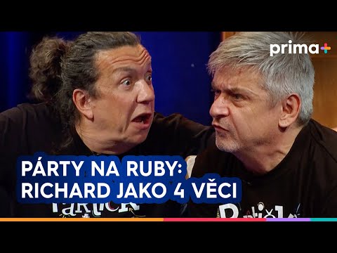 Partička: Párty: Richard jako kreditní karta, bufet, pátý kolo u vozu a knoflíková dírka