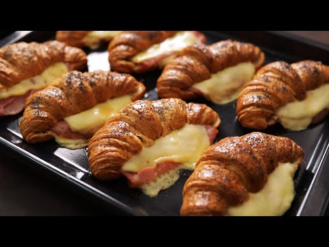 Ham and Cheese Croissants - Quick, Easy and Impressive Breakfast or Brunch