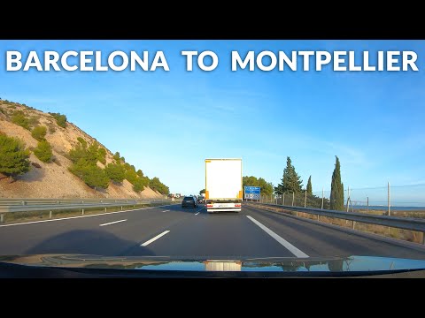 Barcelona to Montpellier - Drive Timelapse 4K