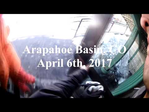 Snowboarding Arapahoe Basin - Going between trees / Bombing slopes