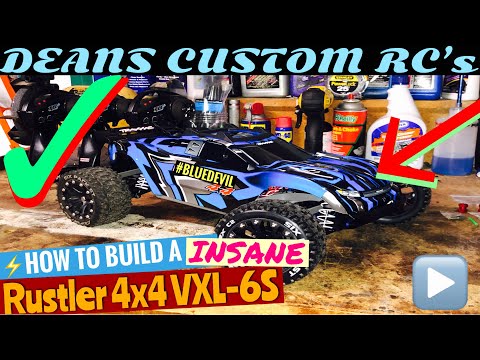 2200KV 6S Rustler 4x4 #BLUEDEVIL  #DeansCustoms #Traxxas