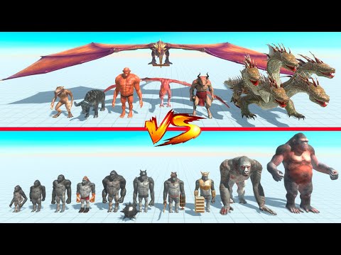 Fantasy vs Mutant Primates - Animal Revolt Battle Simulator