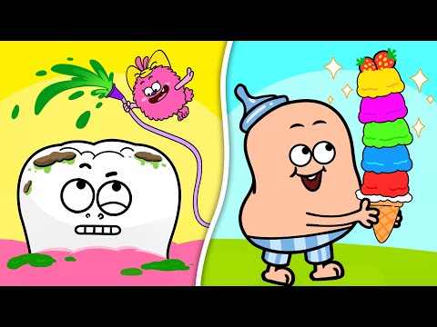 Brush Your Teeth - Hacky Baby - Healthy Ice Cream Song - Healthy Habits - Nursery Rhymes