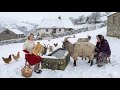 Snowy Morning In A Remote Mountains Village Animal Care Simple Breakfast
