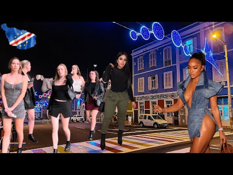 Nightlife in São Vicente Island, Cape Verde (Stunning Women Everywhere) 4K