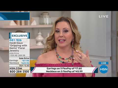 Heidi Daus "Dripping with Gems" Floral Dangle Earrings