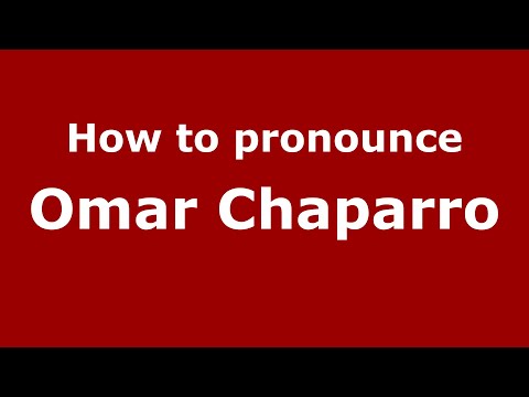 How to pronounce Omar Chaparro (Mexico/Mexican Spanish) - PronounceNames.com