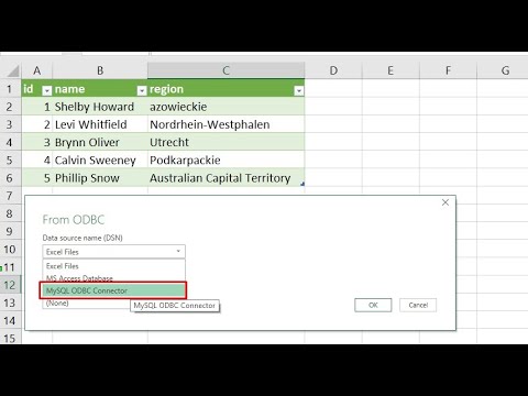 Connecting Excel to MySQL via ODBC Driver