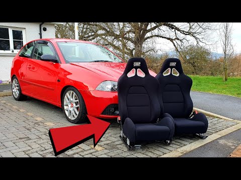 INSTALLING OMP RECLINING BUCKET SEATS INTO MY SEAT IBIZA! (How to Install Using Stock Seat Rails)