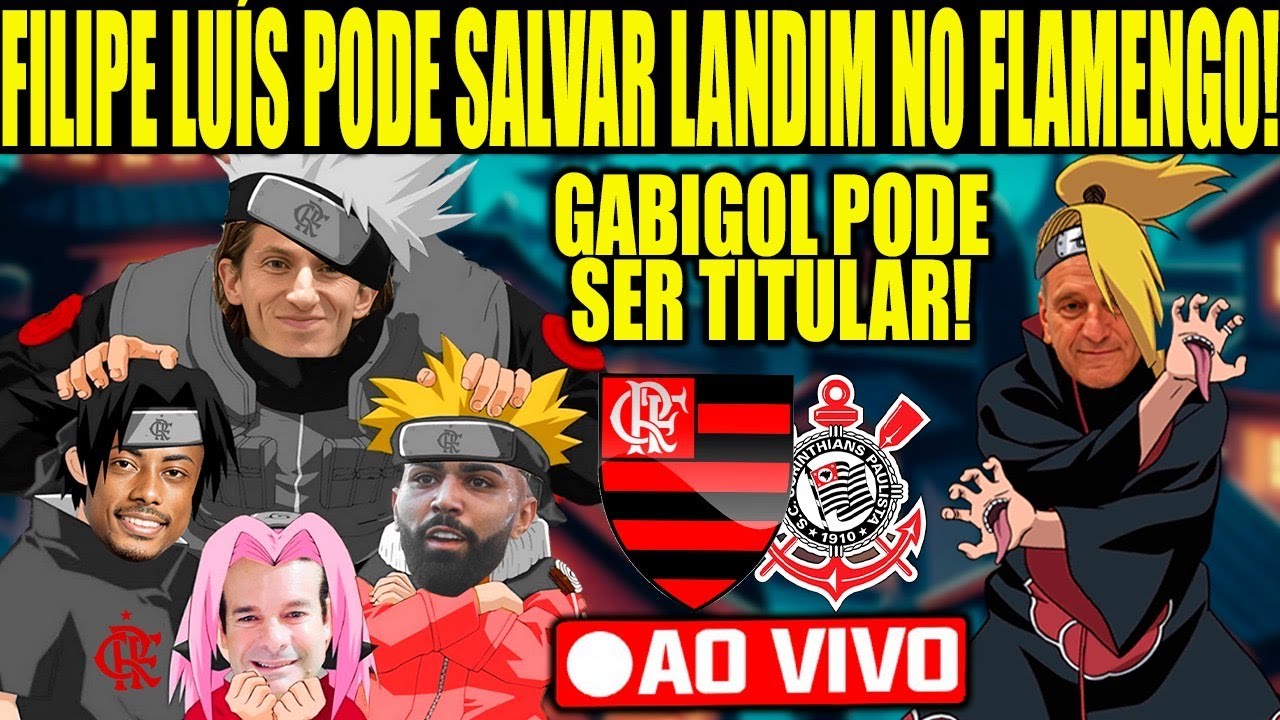 FILIPE LUÍS PODE SALVAR LANDIM NO FLAMENGO! GABIGOL PODE SER TITULAR CONTRA O CORINTHIANS! LIVE RAIZ
