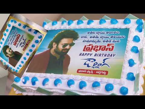 The Happy Birthday Prabhas 10kg photo cake blueberry flavour#shortvideo#shortsfeed#viralvideo#foryou