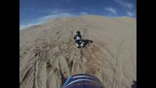 preview picture of video 'Glamis head on crash quadzilla vs. NEW 2013 Kawasaki bike GoPro HD.MP4'