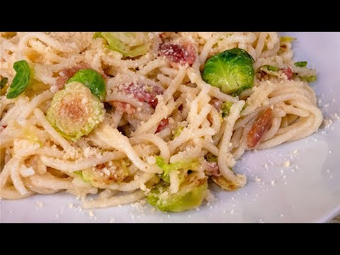 Espagueti Blanco Con Coles de Bruselas | Recetas Faciles y Rapidas