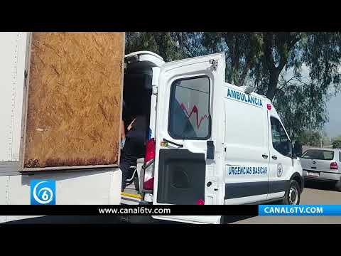 Video: Trabajador cae del techo de camión mientras hacía limpieza en Chicoloapan