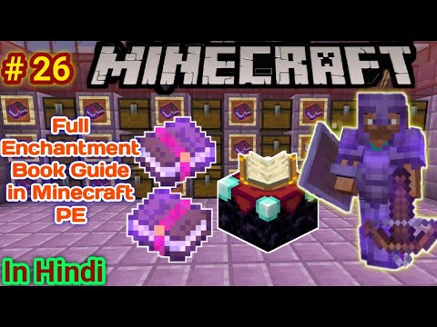 Crowdon Gaming - Part - 26// Full Enchantment Book Guide (A - To - Z) in Minecraft PE (MCPE) Hindi
