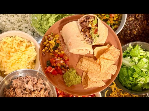 Chipotle Copycat Carnitas Burrito Recipe with Corn Salsa, Pico de Gallo & Guacamole