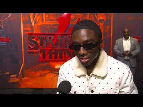 Stranger Things Season 4 New York World Premiere - itw Caleb McLaughlin (Official video)