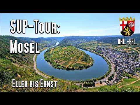 SUP tour: The Moselle River from Ediger-Eller to Ernst, 18km through vineyards and wine villages....